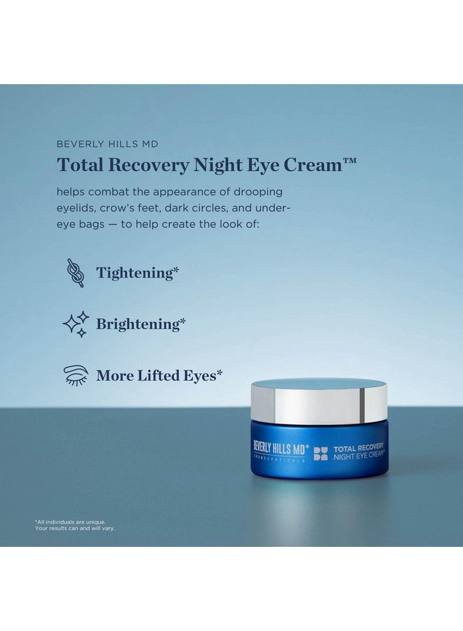 Beverly Hills MD Beverly Hills MD Total Recovery Night Eye Cream- Reduce Wrinkles & Dark Circles w/Peptides and Hyaluronic Acid- Smooth Skin Above & Under Eyes, Anti-Aging Formula for Tightening and Lifting Eye Bags  - Image 2