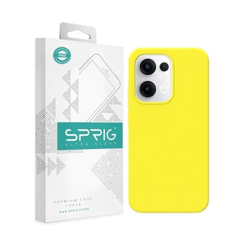 SPRIG Compatible with Oppo Reno 13 5G Premium SilkTone Back Cover Drop Tested Shock Proof Mobile Case for Men, Women, Boys and Girls with Camera Protection (Shining Yellow) - Image 1