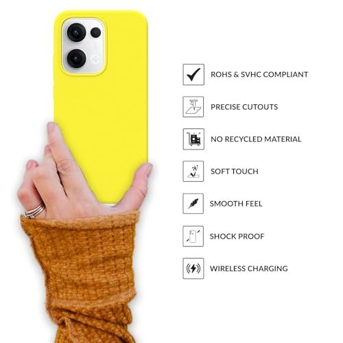 SPRIG Compatible with Oppo Reno 13 5G Premium SilkTone Back Cover Drop Tested Shock Proof Mobile Case for Men, Women, Boys and Girls with Camera Protection (Shining Yellow) - Image 4
