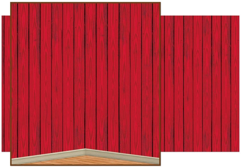 Beistle Red Barn Siding Backdrop Party Accessory (1 Count) (1/Pkg) - Image 4