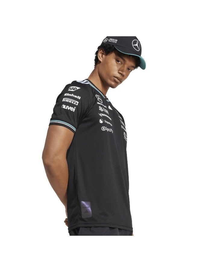 اديداس قميص رجالي أسود قصير الأكمام - Image 4