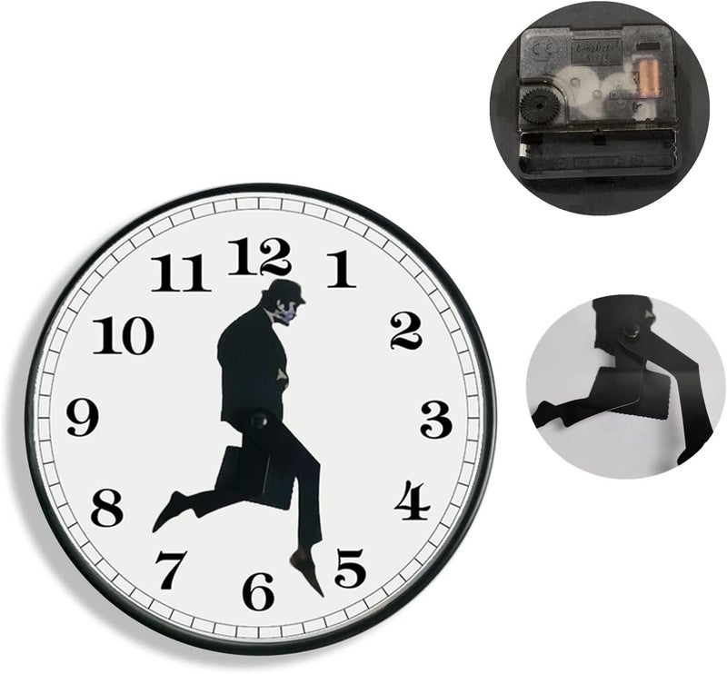 TANKRIN Ministry of Silly Walks Clock, Silly Walk Wall Clock, A Interesting Wall Clock for Living Room Decor, Bedroom, Kitchen, Novelty Home Decor Gifts (Black-2) - Image 5