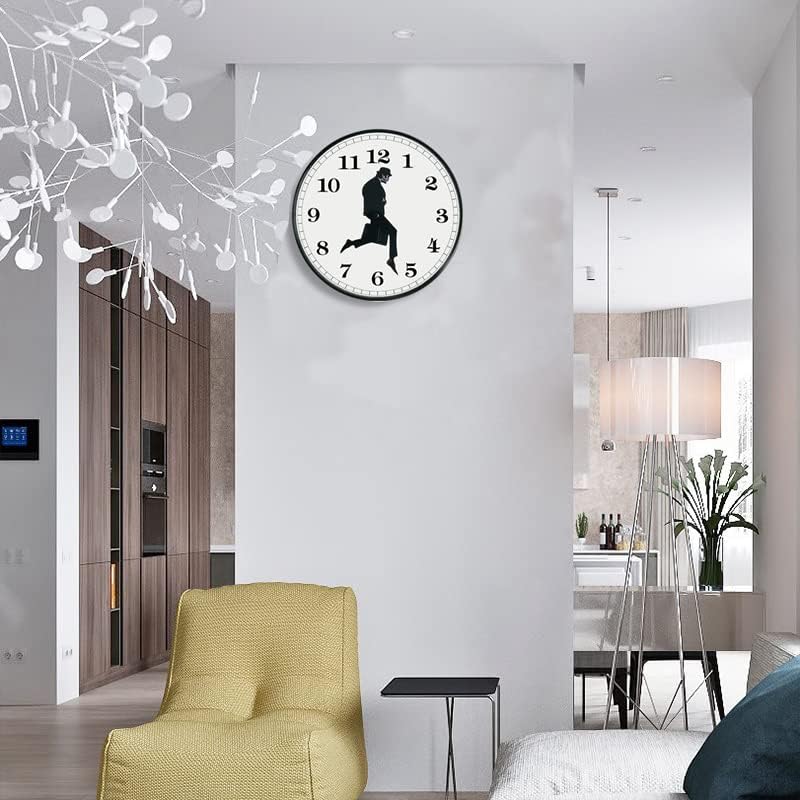TANKRIN Ministry of Silly Walks Clock, Silly Walk Wall Clock, A Interesting Wall Clock for Living Room Decor, Bedroom, Kitchen, Novelty Home Decor Gifts (Black-2) - Image 2