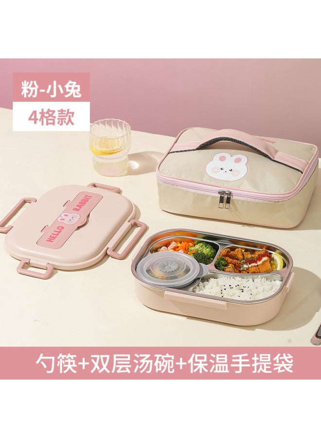 304 Stainless Steel Insulated Compartment Lunch Box Student Separated Sealed Lunch Box With Lid Lunch Box Four Compartments Five Compartments