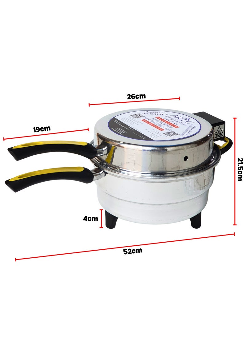 ARTC ARTC Multipurpose Bread And Khameer Maker And Classic Mini Oven 25cm With Italian Heating Element For Baking Roast Toast Grilled 1000W  - Image 3