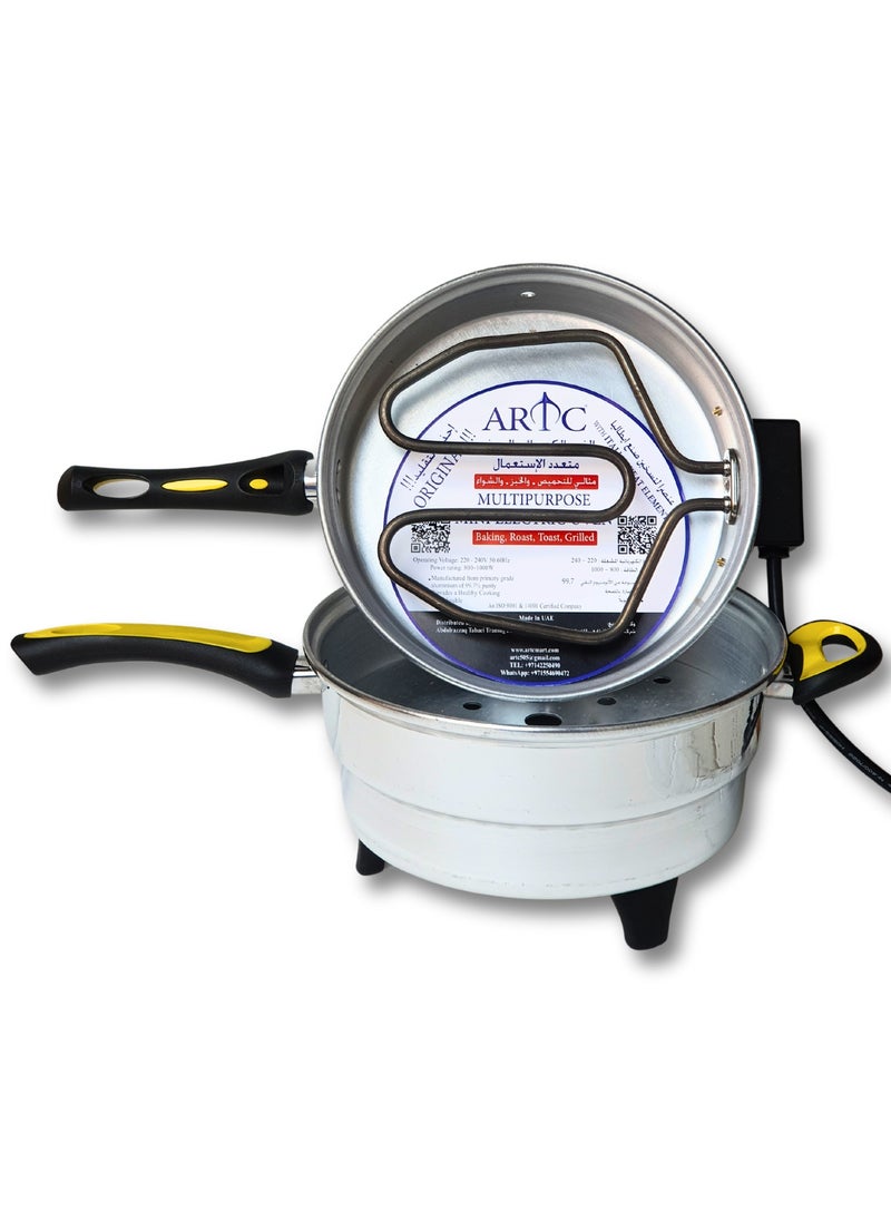 ARTC ARTC Multipurpose Bread And Khameer Maker And Classic Mini Oven 25cm With Italian Heating Element For Baking Roast Toast Grilled 1000W  - Image 5