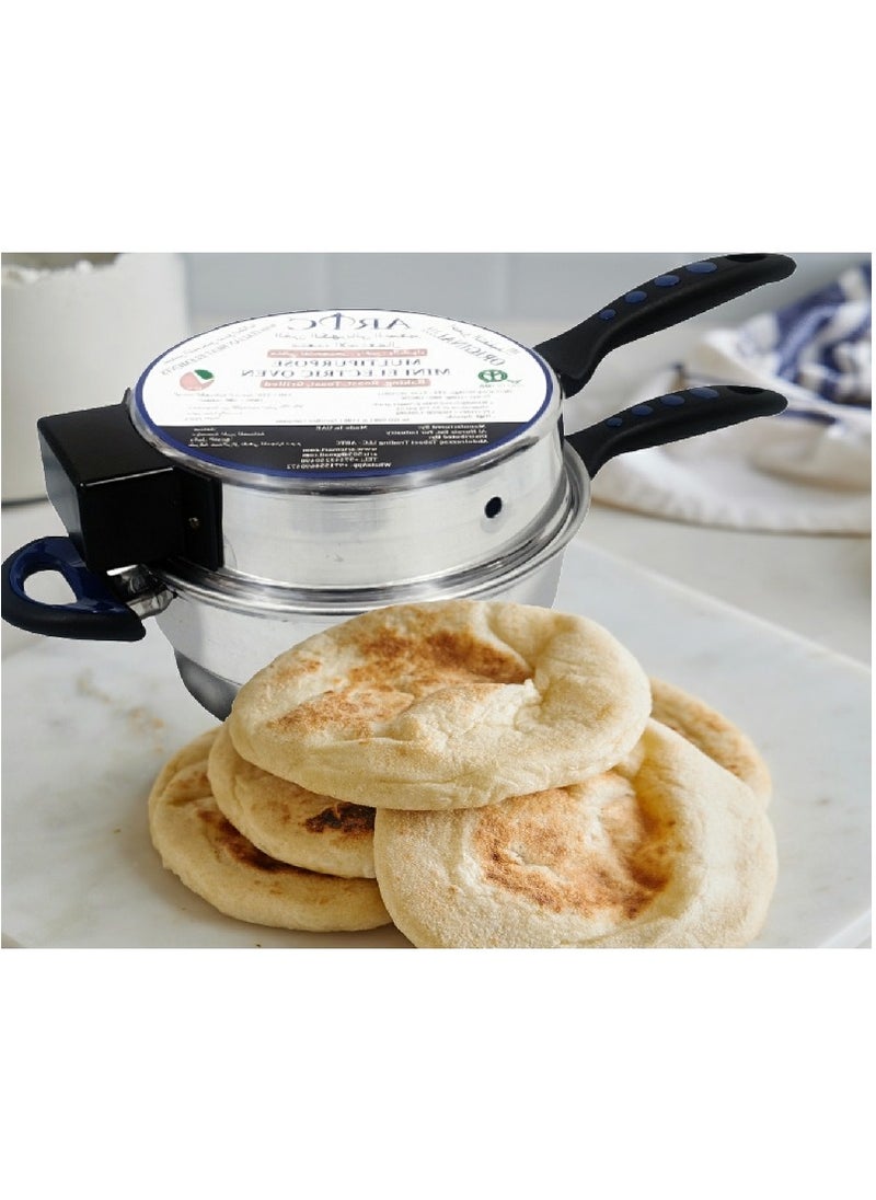 ARTC Multipurpose Bread And Khameer Maker And Classic Mini Oven 25cm With Italian Heating Element For Baking Roast Toast Grilled 1000W
