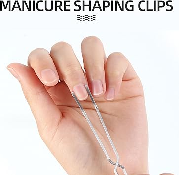 FOMIYES 2Pcs Nail Shaping Tweezers Pinch Nail Tool Stainless Steel for Acrylic UV Gel Tips C Curve Pinchers Sculpture Clip - Image 4