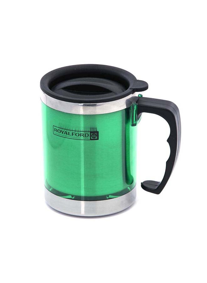 Royalford 290Ml Double Wall Travel Mug Ss Inner Pot Hot Cold Multi Color Green/Black - Image 3