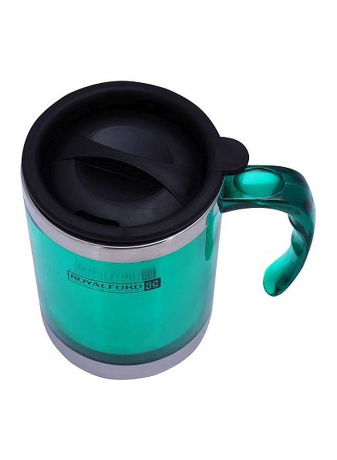 Royalford 290Ml Double Wall Travel Mug Ss Inner Pot Hot Cold Multi Color Green/Black - Image 2