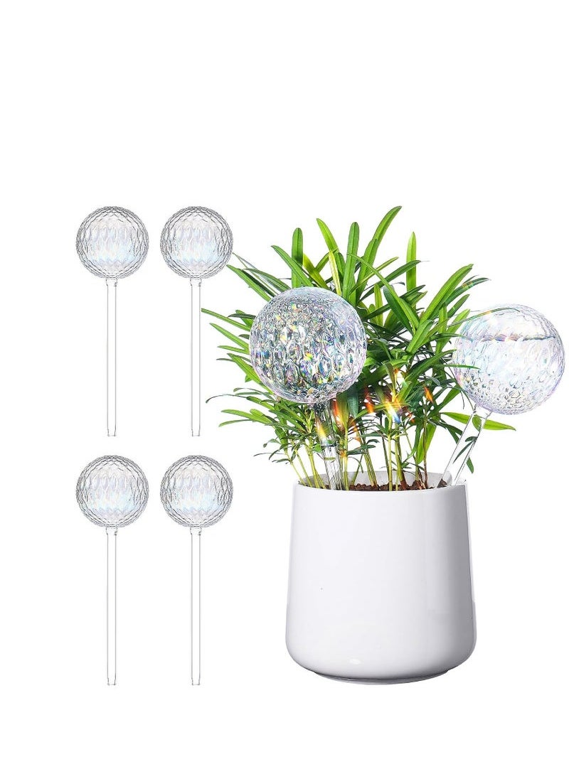 Generic Globes Plants Patterned Glass Plant Bulbs for Watering Aqua Globe Water Plants While Away Plant Gifts Home Decor Plant Watering Devices Watering Bulbs for Indoor Outdoor Plant 4pcs  - Image 1