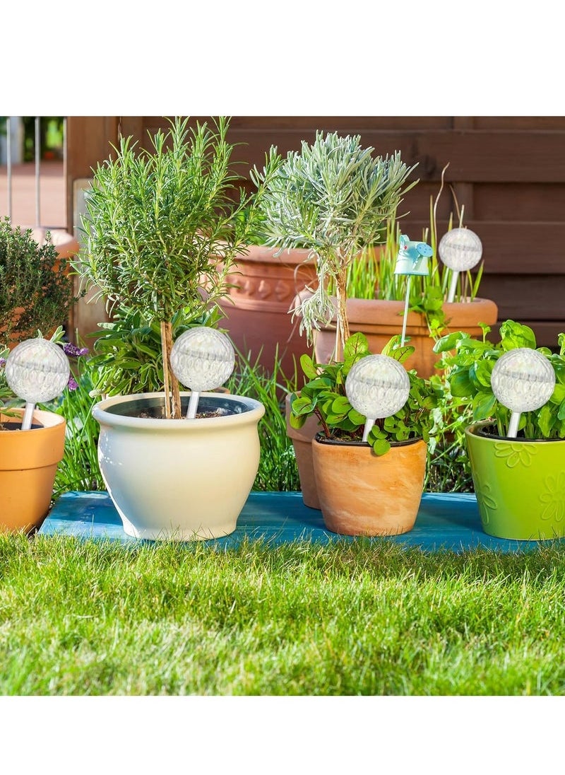Generic Globes Plants Patterned Glass Plant Bulbs for Watering Aqua Globe Water Plants While Away Plant Gifts Home Decor Plant Watering Devices Watering Bulbs for Indoor Outdoor Plant 4pcs  - Image 3
