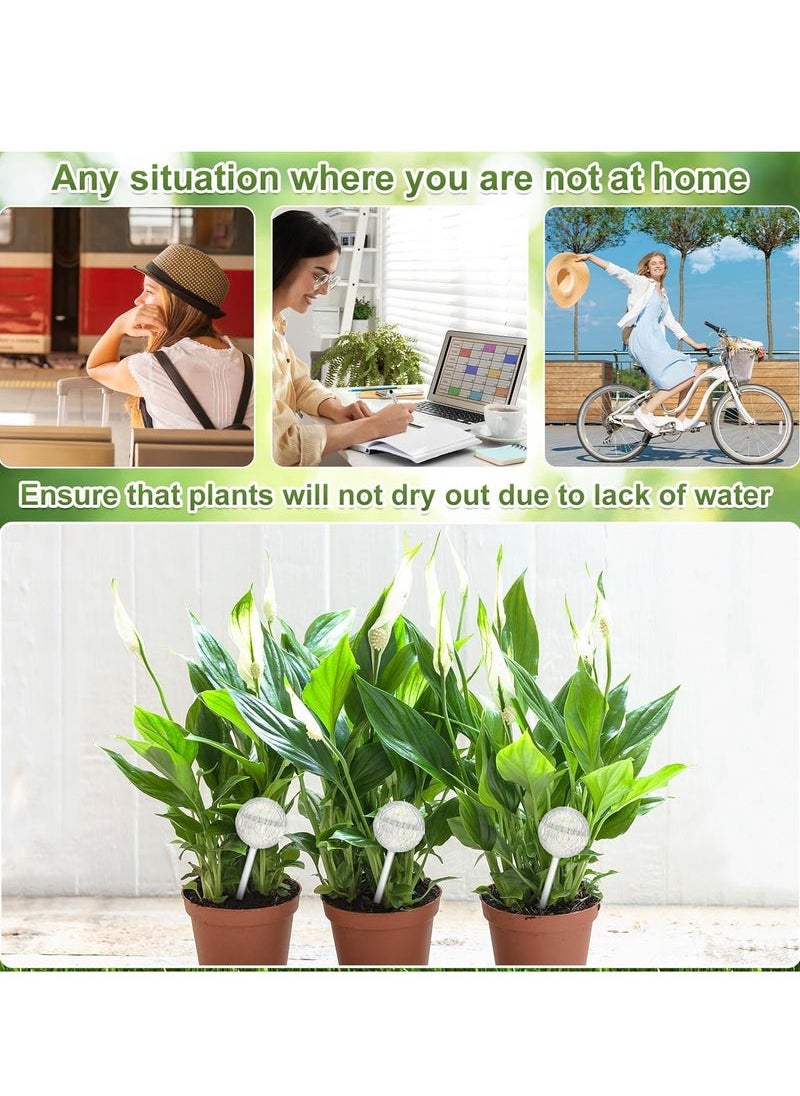 Generic Globes Plants Patterned Glass Plant Bulbs for Watering Aqua Globe Water Plants While Away Plant Gifts Home Decor Plant Watering Devices Watering Bulbs for Indoor Outdoor Plant 4pcs  - Image 4