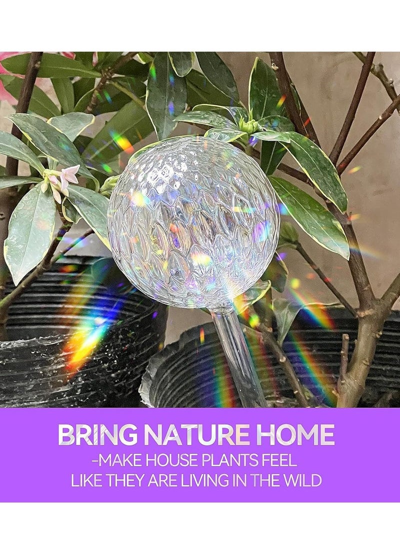 Generic Globes Plants Patterned Glass Plant Bulbs for Watering Aqua Globe Water Plants While Away Plant Gifts Home Decor Plant Watering Devices Watering Bulbs for Indoor Outdoor Plant 4pcs  - Image 5