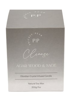 Prickly Pear Prickly Pear Obsidian Crystal Cleanse Candle 200g - Scented Candle with Obsidian Crystal for Home Decor  - Image 4