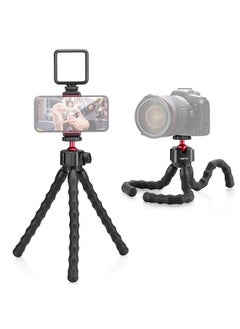 Ulanzi Smartphone Filmmaking Kit Multi-functional Phone Vlog Kit with Octopus Tripod Stand + 5500K Mini LED Video Light + Phone Holder with Cold Shoe Mount for Vlog Live Streaming Video Conference