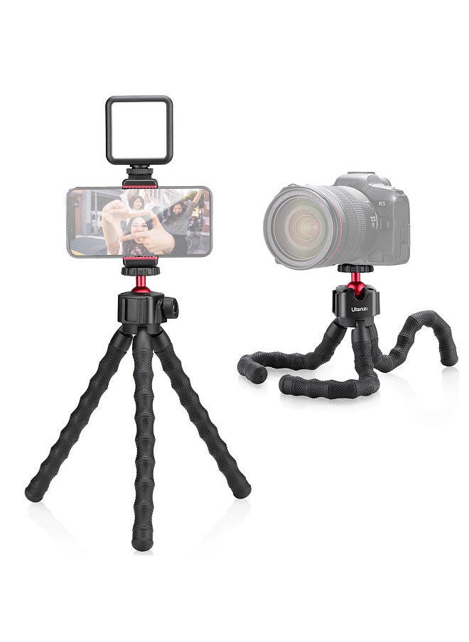 Ulanzi - Ulanzi Smartphone Filmmaking Kit Multi-functional Phone Vlog Kit with Octopus Tripod Stand + 5500K Mini LED Video Light + Phone Holder with Cold Shoe Mount for Vlog Live Streaming Video Conference - Image 1