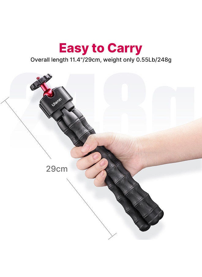 Ulanzi - Ulanzi Smartphone Filmmaking Kit Multi-functional Phone Vlog Kit with Octopus Tripod Stand + 5500K Mini LED Video Light + Phone Holder with Cold Shoe Mount for Vlog Live Streaming Video Conference - Image 1