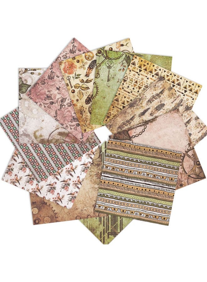 أي كامو لوحة ورقية ملونة منقوشة بالموسيقى العتيقة 6*6 24 ورقة من ورق القصاصات من جانب واحد ورق الحرف اليدوية ورق البطاقات من أجل ورق الحرف اليدوية المزخرف بالأوريغامي (رحلة صوفية) - Image 2