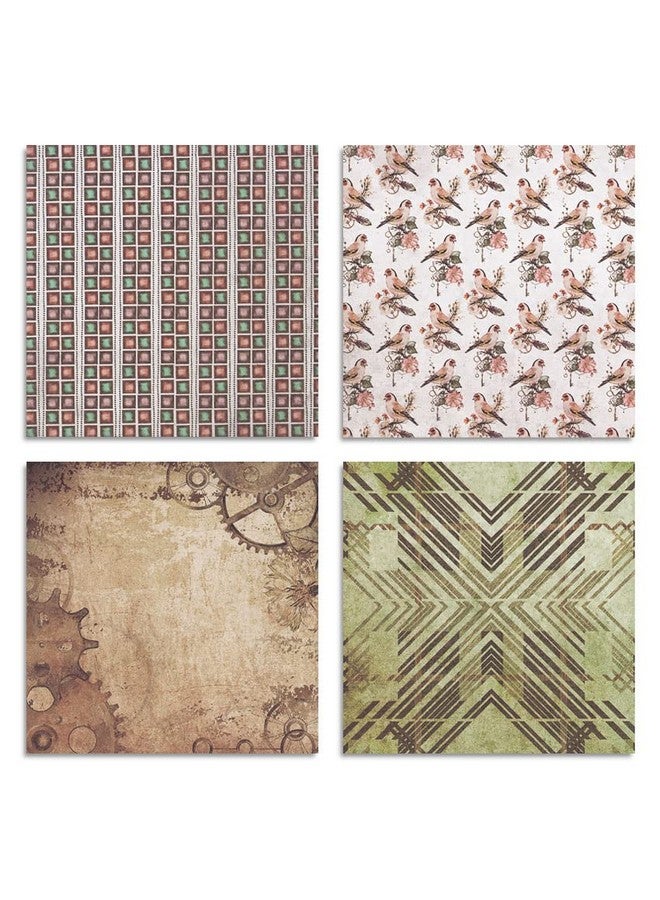 أي كامو لوحة ورقية ملونة منقوشة بالموسيقى العتيقة 6*6 24 ورقة من ورق القصاصات من جانب واحد ورق الحرف اليدوية ورق البطاقات من أجل ورق الحرف اليدوية المزخرف بالأوريغامي (رحلة صوفية) - Image 3