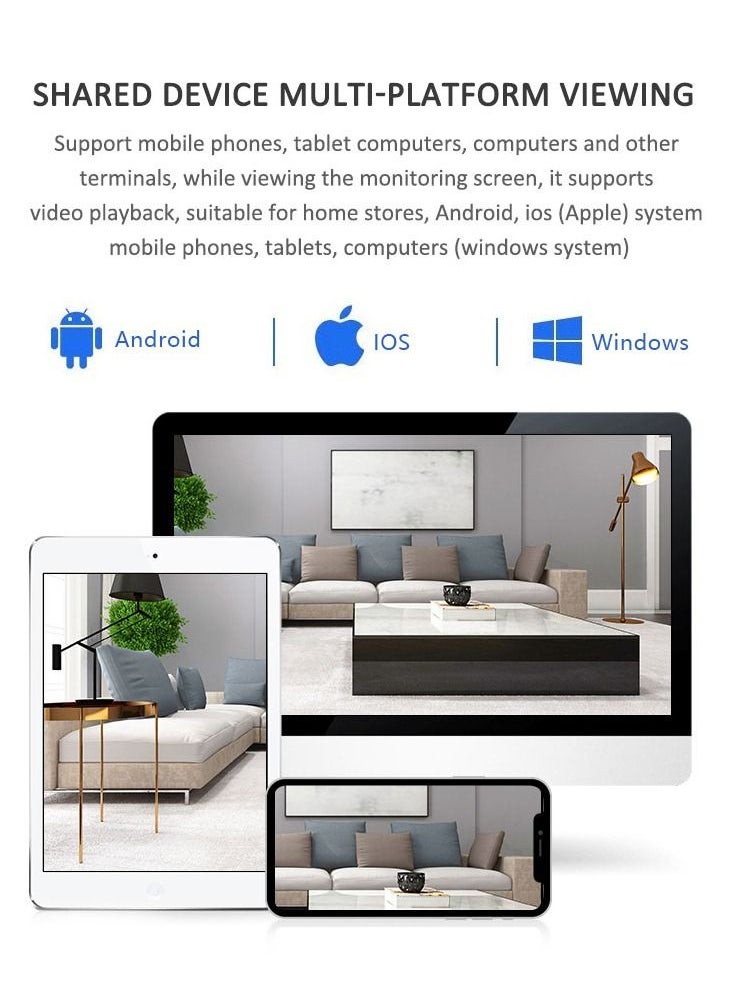 Mi VAZA - Mini HD 4K Nanny Camera Night Vision and Motion Detection-Wireless WiFi White with 32GB Memory Card - Image 1