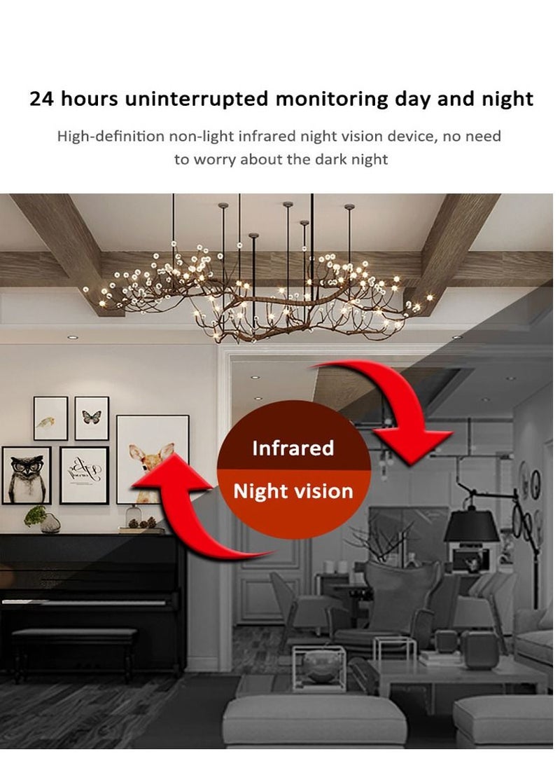 Mi VAZA - Mini HD 4K Nanny Camera Night Vision and Motion Detection-Wireless WiFi White with 32GB Memory Card - Image 1