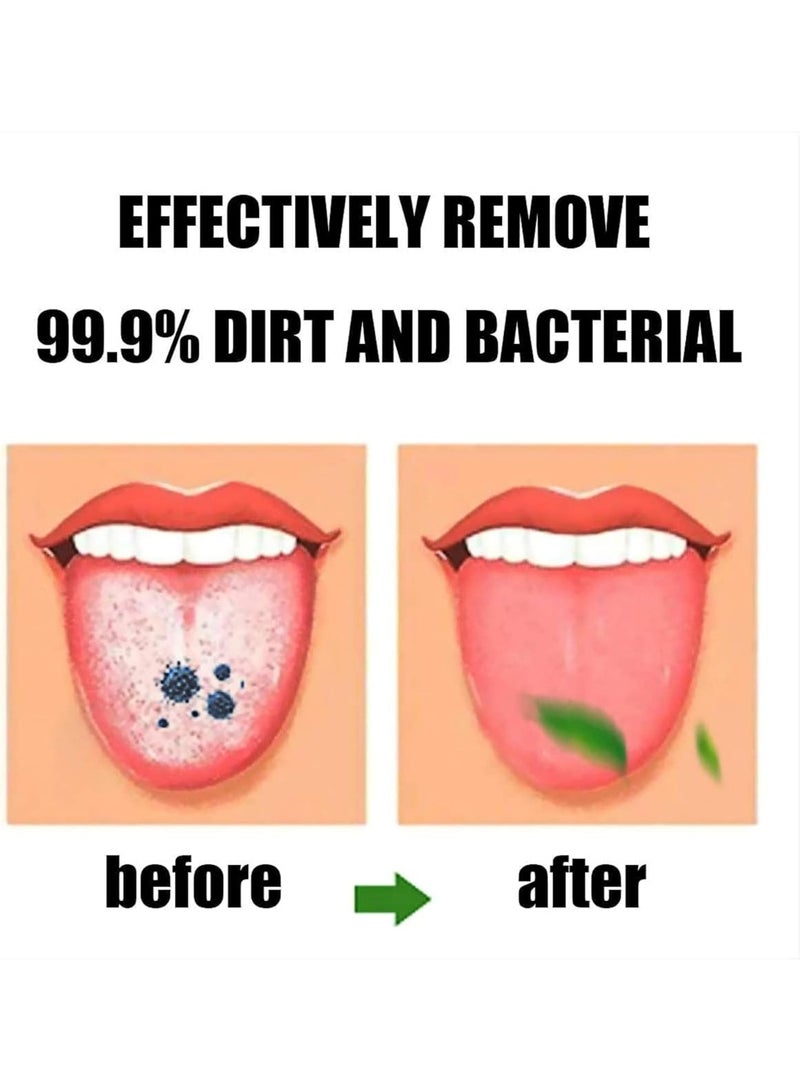 مكشطة اللسان لإزالة البكتيريا ورائحة الفم الكريهة - منظف اللسان ذو الوجهين بمقبض مريح، أداة تنظيف الفم لتعزيز صحة الفم ونضارته، لون عشوائي، قطعة واحدة - Image 5