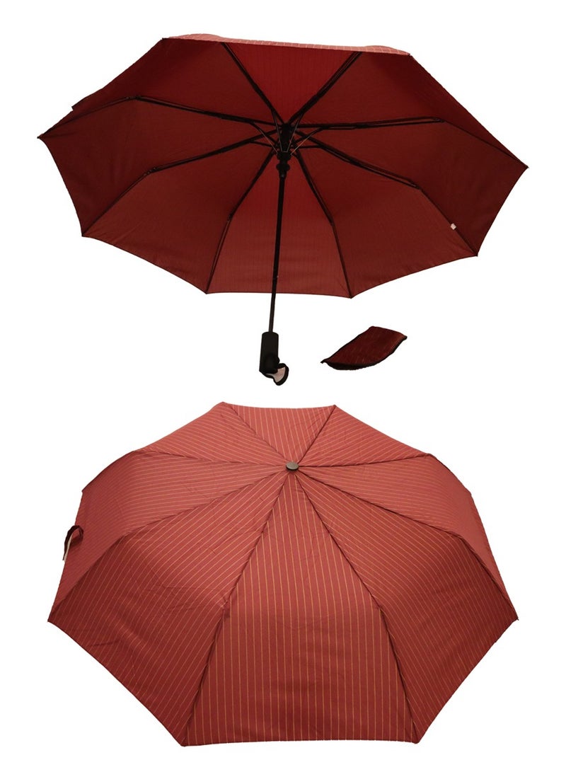 Yuwell Windproof Large Umbrella For Rain Automatic Open Wind Resistant Umbrellas For Adult Men And Women Travel Umbrella Auto Open For Windproof, Rainproof & UV Protection Maroon - Image 2