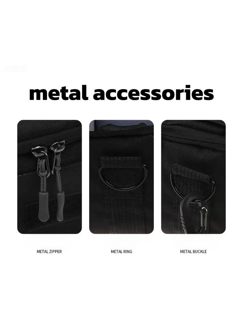 [Shockproof] Professional DSLR Mirrorless Camera Bag Black Hard Exterior Soft Interior Adjustable Compartments Front Pocket - Image 4