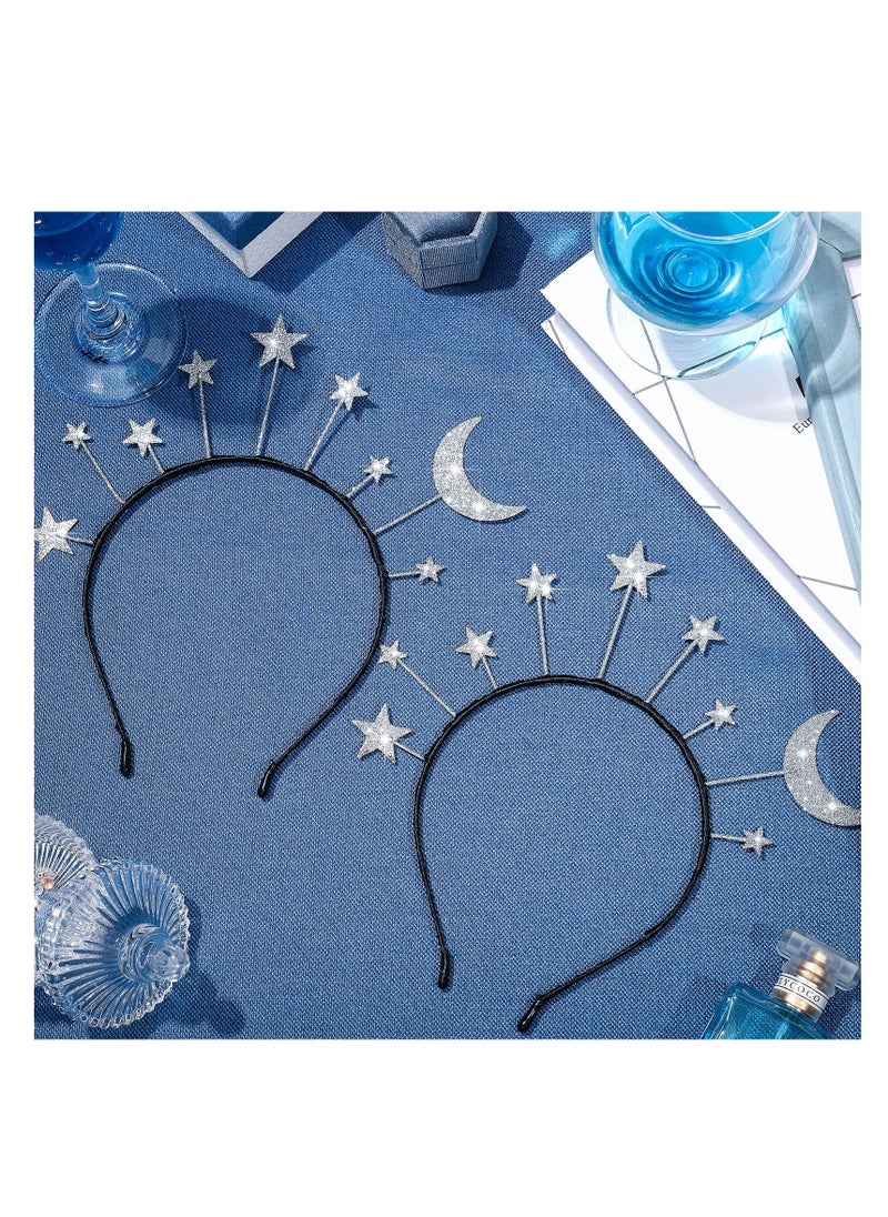 8 Pcs Star Moon Headband Birthday Party Hair Hoop, Birthday Party Headband Crown for Headress Accessories - Image 5
