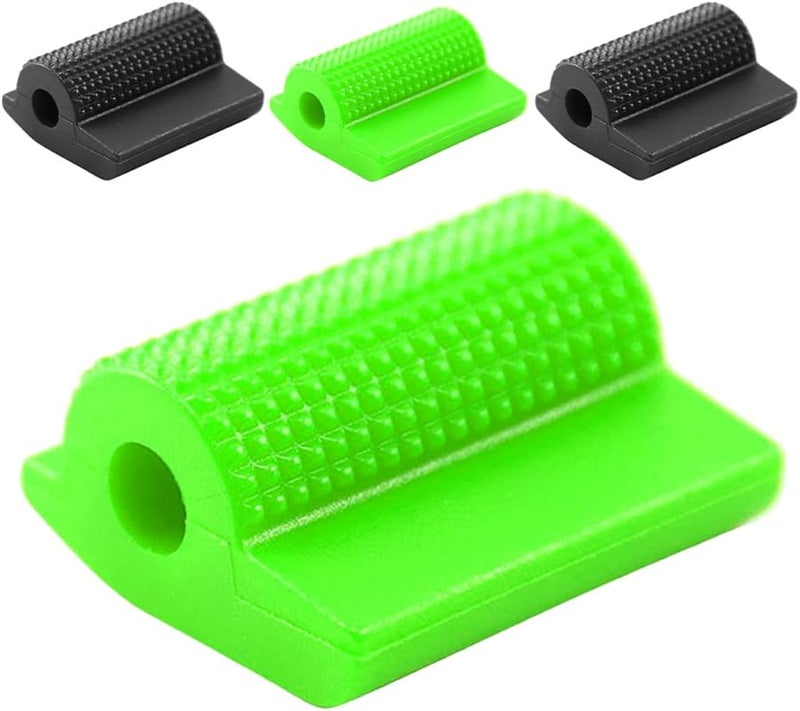 Motorcycle Gear Shifter Rubber Covers Anti Slip Protective Green Black 4 Pieces - Image 1
