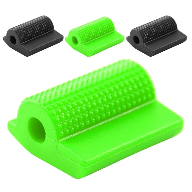 Motorcycle Gear Shifter Rubber Covers Anti Slip Protective Green Black 4 Pieces - Image 2