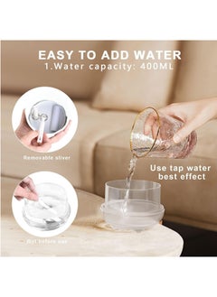 KASTWAVE Cool Mist Humidifier, 400ml Mini Portable Humidifier with Adjustable Double spray Personal Humidifier For Bedroom Kids Office Desktop Home, White  - Image 4