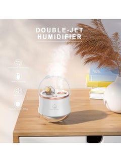 KASTWAVE Cool Mist Humidifier, 400ml Mini Portable Humidifier with Adjustable Double spray Personal Humidifier For Bedroom Kids Office Desktop Home, White  - Image 5