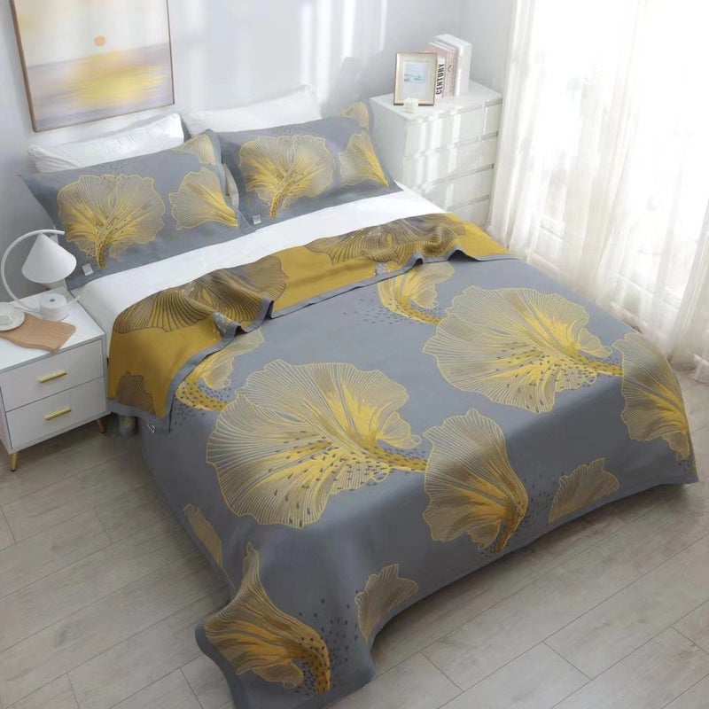 New Combed Cotton Fine Sand Gauze Towel Blanket Soybean Fiber Blanket Single Double Leisure Blanket - Image 5