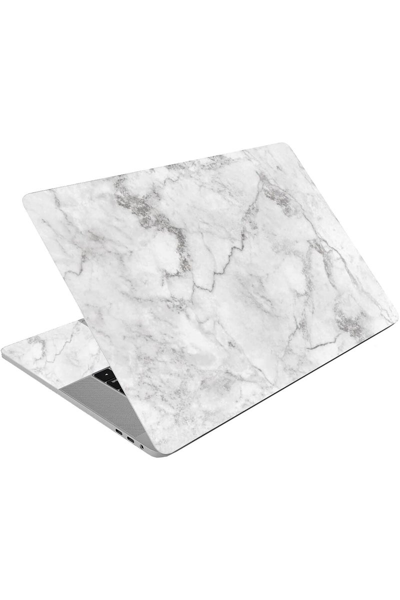 AORTDES 12.1 13 13.3 14 15 15.4 15.6 Inches Laptop Skin Sticker Decal Universal Netbook Skin Sticker Reusable Notebook PC Personalized Art Protector Cover (White Marble) - Image 1