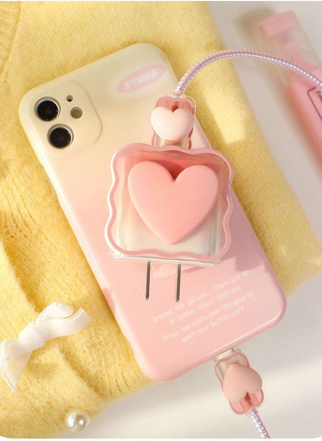 Generic Apple Quick Charging Head 18/20w Charging Head Protective Cover Clear /Pink/White  - Image 3