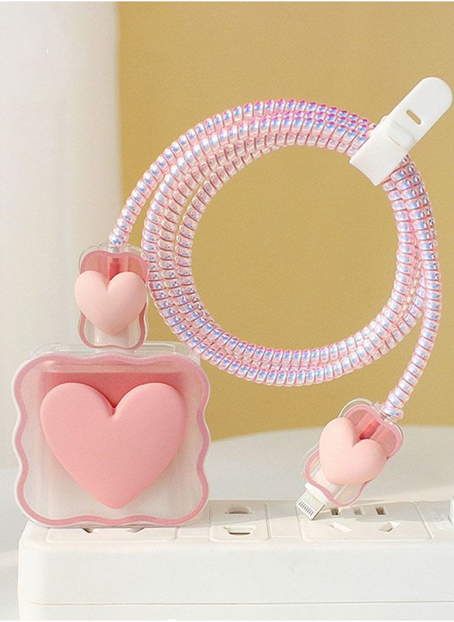 Generic Apple Quick Charging Head 18/20w Charging Head Protective Cover Clear /Pink/White  - Image 1