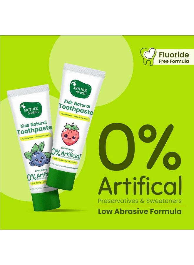 موذر سبارش معجون أسنان طبيعي 100% للأطفال 50 جم فراولة (عبوة من قطعتين) | يقوي اللثة ويبيض الأسنان | معجون أسنان مضاد للتسوس للأطفال خالي من المواد الحافظة والفلورايد والمحليات الصناعية - Image 2