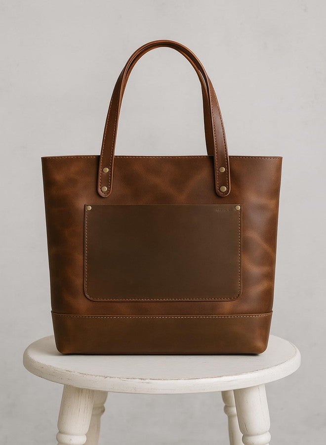 STRUTT CHARLOTTE - Legacy Leather Tote | Leather Tote bag for women | College | Office | Travel | Daily Use Large Tote |Travel bag Large shoulder bag | large shoulder handbag - Image 4