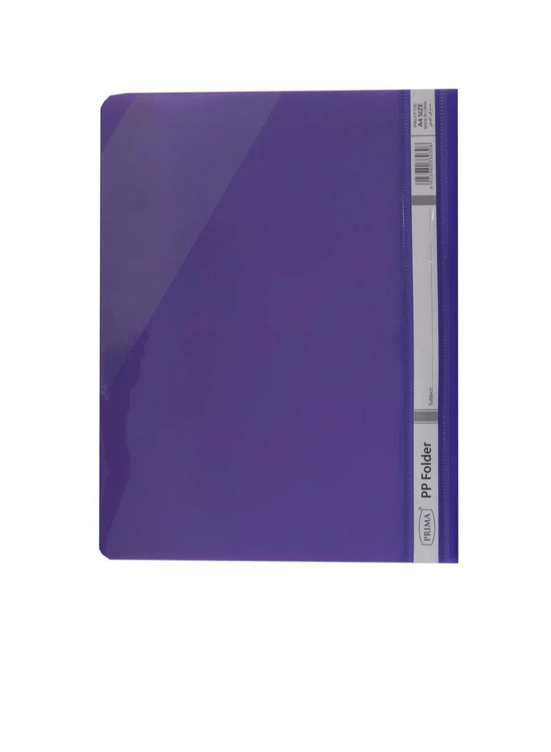 بريما مجلد ملفات شفاف A4 من 12 قطعة بنفسجي - Image 2