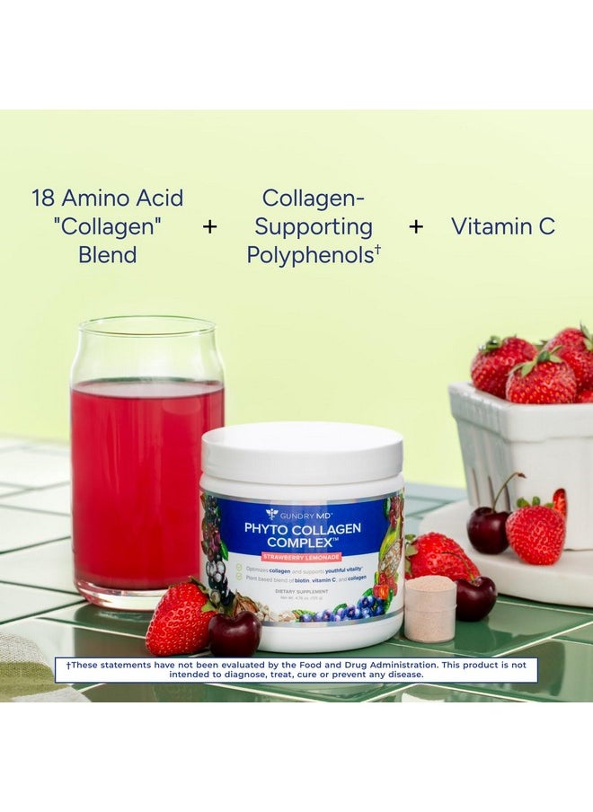 Gundry MD Gundry MD Phyto Collagen Complex, Strength Supporting Multivitamin Powder Supplement with Vitamin C, Amino Acids, and Polyphenols - Strawberry Lemonade (30 Servings)  - Image 2