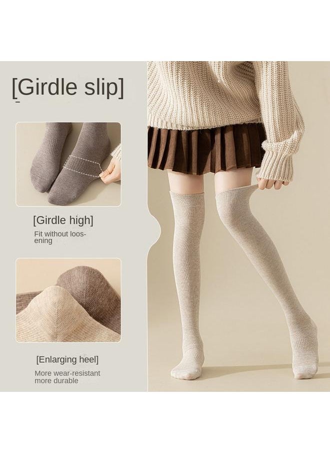 Bluejw - Pressure Skinny Leg Calf Socks Autumn And Winter Jk Japanese Skinny Leg Long Knee Socks Solid Color High Thigh Stockings - Image 1