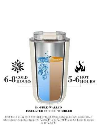 320ML كوب المشروبات السفر السيارة المحمولة كوب الشرب الفولاذ المقاوم للصدأ فراغ التسرب دليل 320ML القهوة ثيرموس (أسود) - view 3