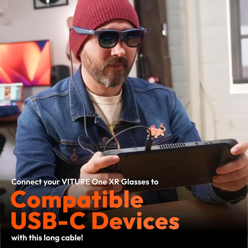 VITURE كابل VITURE بطول 120 سم (47 بوصة) من USB-C إلى موصل مغناطيسي، لتوصيل نظارات XR، متوافق مع أجهزة USB-C - Image 3