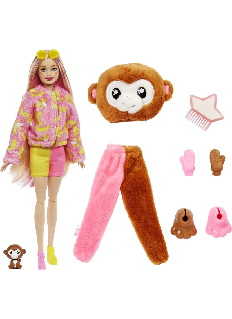 Barbie Cutie Reveal Dolls Tropical Jungle Series - Monkey, 3 years and up, HKR01
