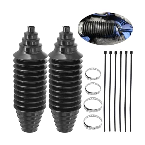 KHGUZ Car Steering Rack and Pinion Tie Rod Boot Tool Kit Dustproof Silicone Vehicle Bellow Gaiter Pinion Boot Set with Cable Ties Locking Clamps Auto Inner Tie Rod Boot Accessories - Image 1