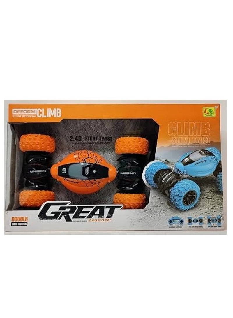 جريت سيارة التحكم عن بُعد Deform Stunt Reversal Climb 4WD – سباق مزدوج الجوانب، تسلق الصخور على الطرق الوعرة، قابلة لإعادة الشحن، بتردد 2.4 GHz للأطفال - Image 1