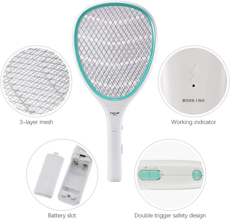 Faicuk Handheld Bug Zapper Racket Electric Fly Swatter - Image 2