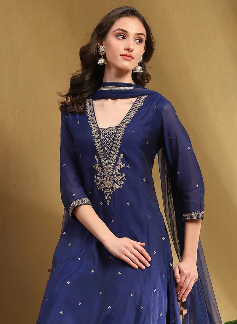 بيبا 2 Pcs Embellished Kurti & Dupatta Set